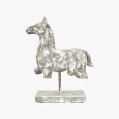 Augustus Horse Sculpture In Distressed White -Perch & Parrow Home Sales Store pp23723968 p90