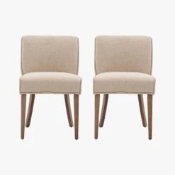 Ewan Dining Chair In Taupe - Set Of 2