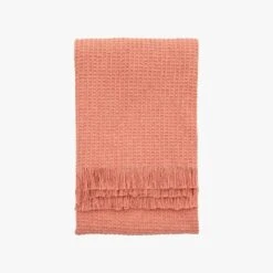 Cuddler Waffle Throw In Blush