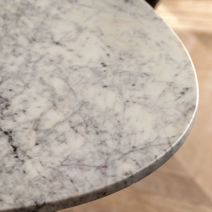 Linear Marble Oval Dining Table 5 Linear Marble Oval Dining Table - Image 5
