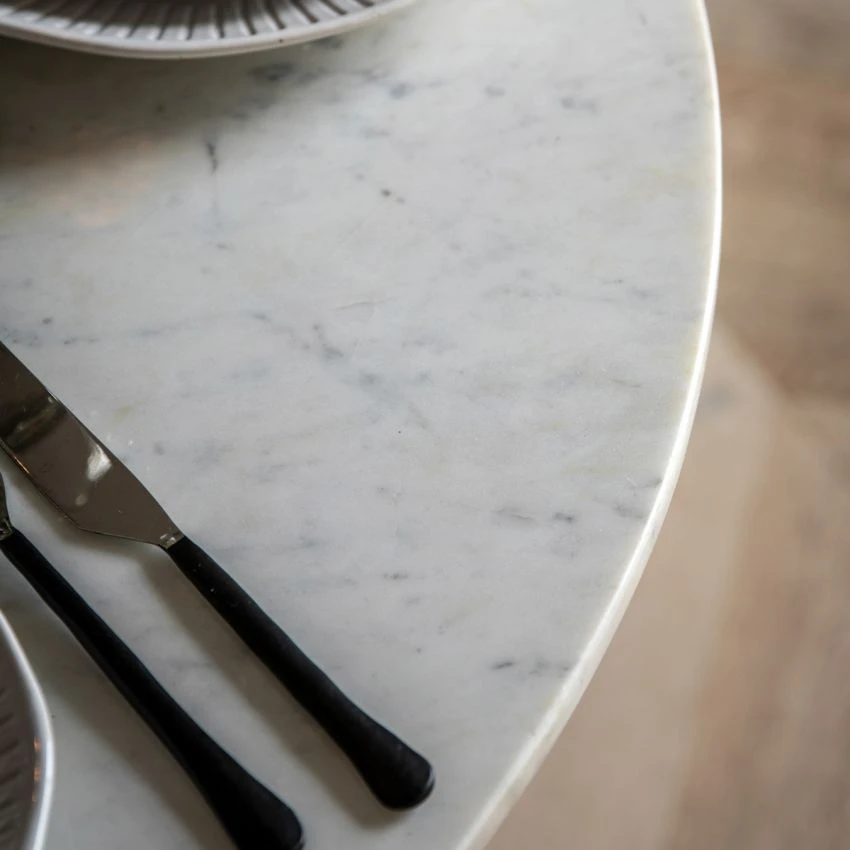 Linear Marble Round Dining Table 4 Linear Marble Round Dining Table - Image 4