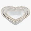 Farmhouse Beaded Heart Bowl, Set Of 3