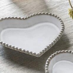 Farmhouse Beaded Heart Plate, Set Of 3 -Perch & Parrow Home Sales Store pp24030051 ld1