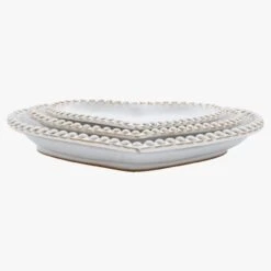 Farmhouse Beaded Heart Plate, Set Of 3