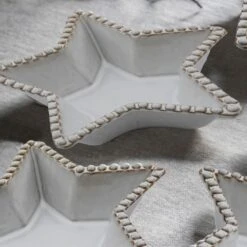 Farmhouse Beaded Star Plate, Set Of 3 -Perch & Parrow Home Sales Store pp24030053 ld1