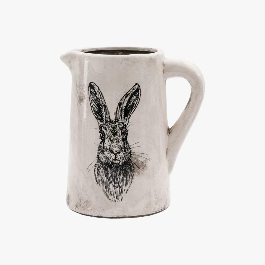 Wildwood Hare Distressed Pitcher Vase 1 Wildwood Hare Distressed Pitcher Vase