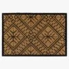 Welcomer Black And Natural Coir Doormat