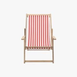 Rest-Easy Deck Chair In Red Stripe