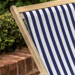Rest-Easy Deck Chair In Navy Stripe -Perch & Parrow Home Sales Store pp24060236 ld1