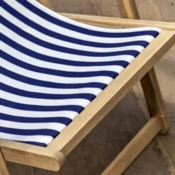 Rest-Easy Deck Chair In Navy Stripe -Perch & Parrow Home Sales Store pp24060236 ld2