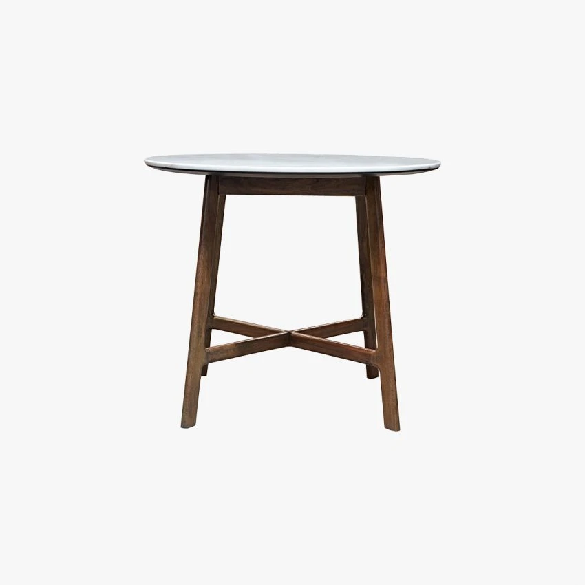 Palma Acacia And Marble Round Dining Table 1 Palma Acacia And Marble Round Dining Table