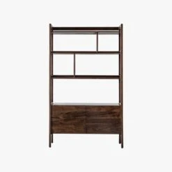 Palma Acacia And Marble Shelving Unit