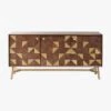 Harvey Acacia And Brass Sideboard