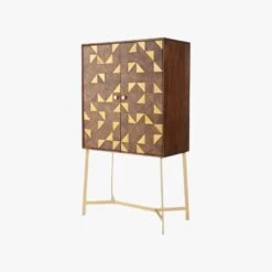 Harvey Acacia And Brass Drinks Cabinet 9 Harvey Acacia And Brass Drinks Cabinet -Perch & Parrow Home Sales Store pp3001087 p45