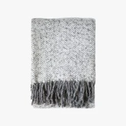 Irene Herringbone Tasseled Throw